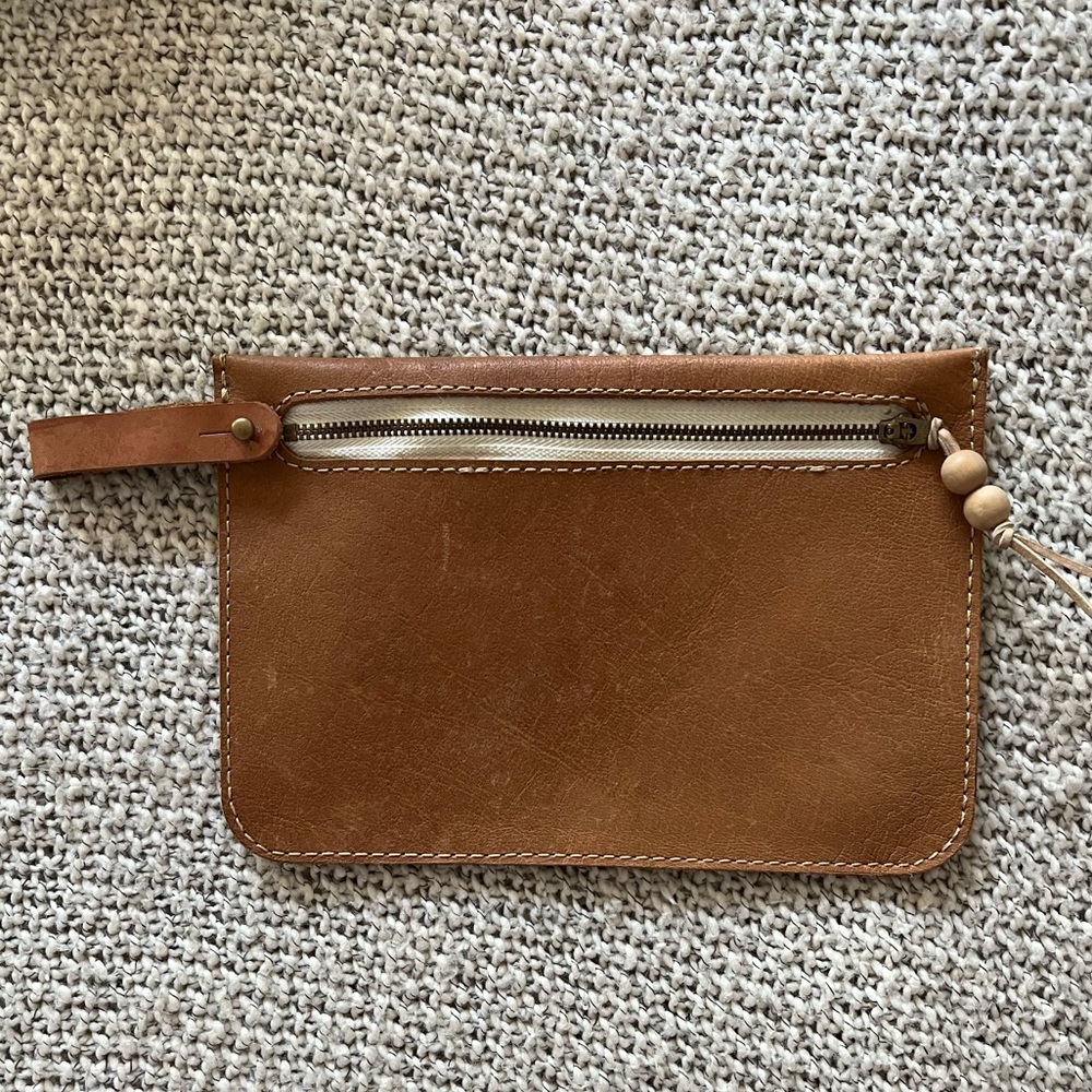 New! Leather Clutch